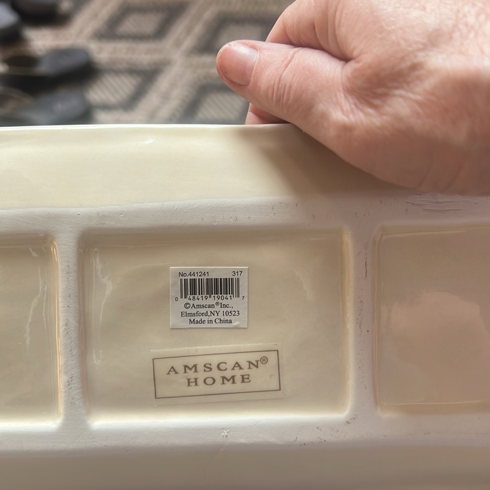 Amscan Home rectangular ceramic tray - Picture 4 of 4